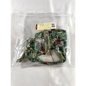 Longaberger Little Market Basket American Holly Fabric Liner 20106135